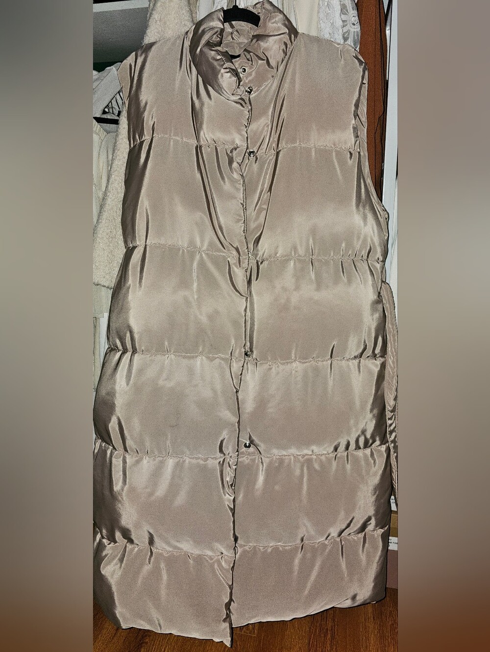 Longline Sleeveless Puffer Vest